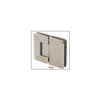 CRL P1N580SB Satin Brass Pinnacle 580 Series 5 Degree Glass-To-Glass Hinge