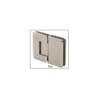 CRL P1N580SB Satin Brass Pinnacle 580 Series 5 Degree Glass-To-Glass Hinge