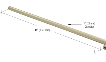 CRL PR0342544 Champagne Astral Push Bar for 44" Door