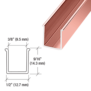 CRL S1F360BGAEXT Brite Gold Anodized 36" Snap-In Filler Insert for Shower Door Header