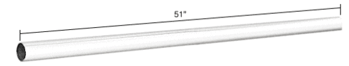 CRL S2CH Polished Chrome 51" Support Bar Only