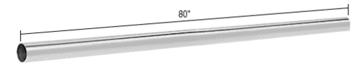 CRL S80BR Polished Brass 80" Support Bar Only