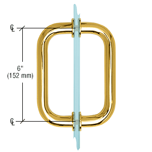 CRL SDPR6ABC0 Antique Brushed Copper 6" Tubular Back-to-Back 3/4" Diameter Shower Door Pull Handles