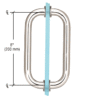 CRL SPH8CH Polished Chrome 8" Back-to-Back Solid Brass 3/4" Diameter Pull Handles with Metal Washers