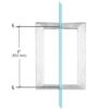 CRL SQ6X6SC Satin Chrome 6" x 6" SQ Series Square Tubing Back-to-Back Pull Handle