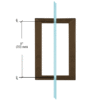 CRL SQ8X80RB Oil Rubbed Bronze 8" x 8" SQ Series Square Tubing Back-to-Back Pull Handles