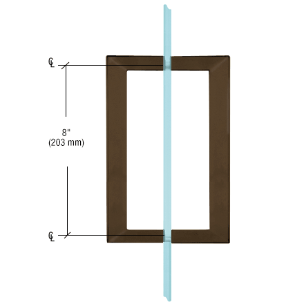 CRL SQ8X80RB Oil Rubbed Bronze 8" x 8" SQ Series Square Tubing Back-to-Back Pull Handles