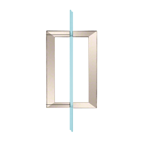 CRL SQ8X8PN Polished Nickel 8" x 8" SQ Series Square Tubing Back-to-Back Pull Handles