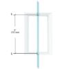 CRL SQ8X8PN Polished Nickel 8" x 8" SQ Series Square Tubing Back-to-Back Pull Handles