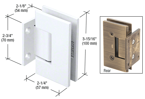 CRL V1E074ABC0 Antique Brushed Copper Vienna 074 Series Short Back Plate Wall Mount Hinge