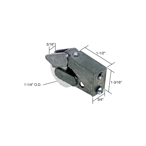 CRL D1532B 1-1/4" Steel Sliding Glass Door Roller with 3/4" Wide Housing for Fleetwood & Fullview Doors Bulk - pack of 10