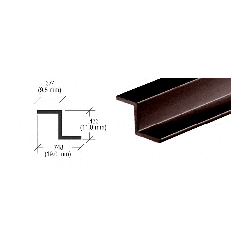 Brixwell D1626A-CCP36-XCP10 Satin Anodized Z-Bar Aluminum Channel  36" Stock Length - pack of 10