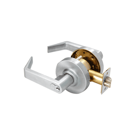 CRL D52ENT Brushed Chrome Heavy-Duty Grade 1 Lever Locksets Entrance - 7-Pin SFIC