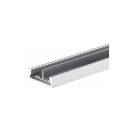 Brixwell D590A-CCP36 Satin Anodized Lower Track with Plastic Insert for 1/4" Panels - 12'  36" Stock Length