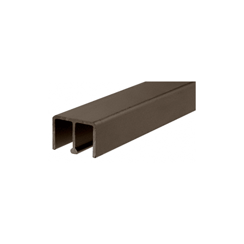 Brixwell D618DU-CCP95-XCP50 Duranodic Bronze Aluminum Upper Track for 1/4" Sliding Panels  95" Stock Length - pack of 50