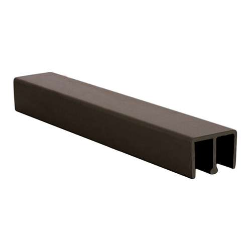 Brixwell D618DU-CCP95-XCP50 Duranodic Bronze Aluminum Upper Track for 1/4" Sliding Panels  95" Stock Length - pack of 50