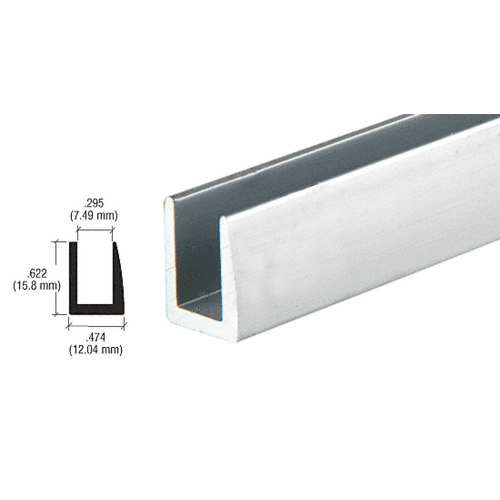 Brixwell D622DU-CCP18-XCP25 Dark Bronze 1/4" Single Channel with 5/8" High Wall  18" Stock Length - pack of 25