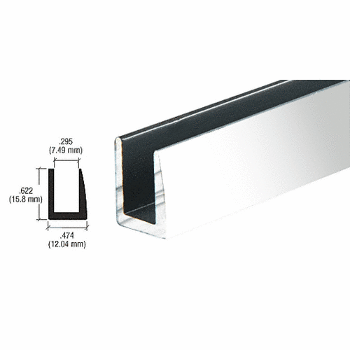 Brixwell D622DU-CCP18-XCP25 Dark Bronze 1/4" Single Channel with 5/8" High Wall  18" Stock Length - pack of 25