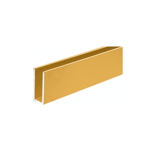 Brixwell D623A-XCP25 Satin Anodized 1/4" Single Channel with 1" High Wall 144" Stock Length - pack of 25