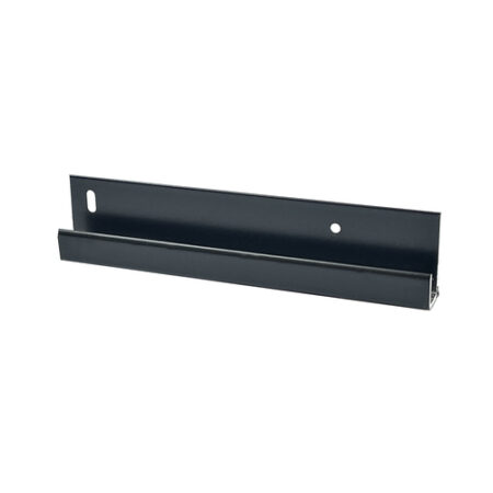 CRL D636BL Black Electro-Static Paint 1/4" Standard Aluminum J-Channel 144" Stock Length