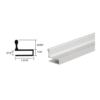 CRL D644A Satin Anodized Aluminum Glass Door Edge Pull Extrusion 144" Stock Length