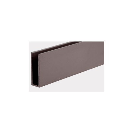 Brixwell D673DU-CCP60-XCP5 Dark Bronze 1/4"Aluminum U-Channel  60" Stock Length - pack of 5