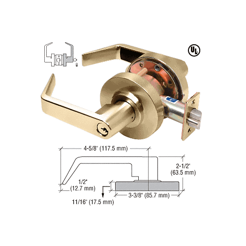 CRL D75STR0RB Oil Rubbed Bronze Heavy-Duty Grade 2 Lever Locksets Storeroom - Schlage 6-Pin