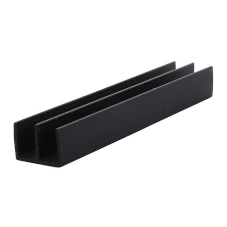 Brixwell D712BL-CCP4 Black Upper Plastic Track for 1/4" Sliding Panels  4 inch Sample