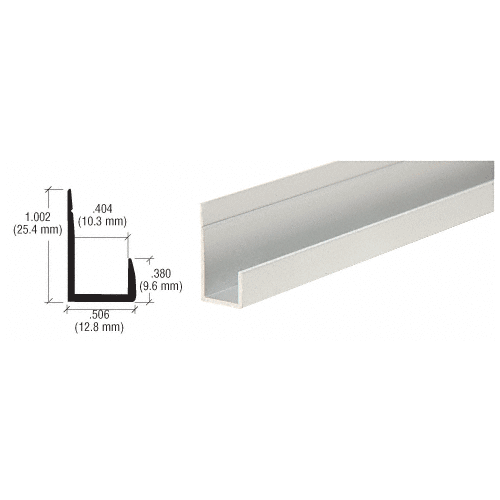 Brixwell D738BGA-CCP95-XCP25 Brite Gold Anodized Standard Aluminum 3/8" J-Channel  95" Stock Length - pack of 25