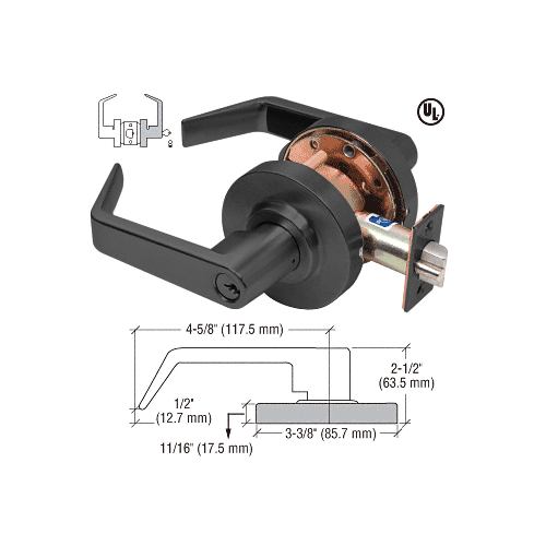 CRL D75STR0RB Oil Rubbed Bronze Heavy-Duty Grade 2 Lever Locksets Storeroom - Schlage 6-Pin