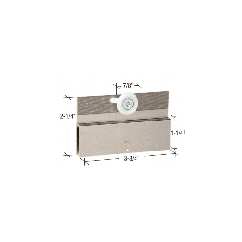 CRL DK67BN Brushed Nickel 1/4" Top Hanger Bracket for CK/DK Cottage Series Sliders