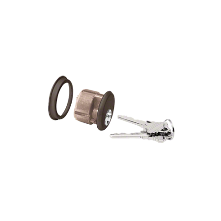 CRL DL2170Y8KADU Dark Bronze Single Mortise Cylinder with Yale "8" Keyway and Keyed Alike