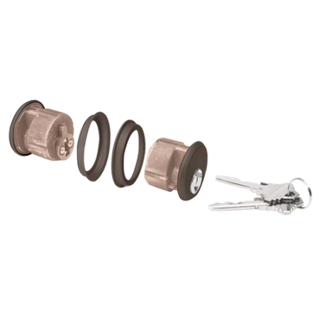 CRL DL2171Y8KDDU Bronze Double Mortise Cylinder with Yale "8" Keyway and Keyed Randomly