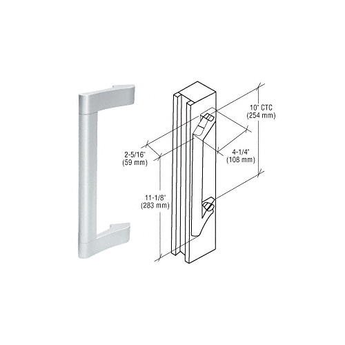 CRL DL916A Satin Anodized Mounting Plate for the DL915 Pull Handle