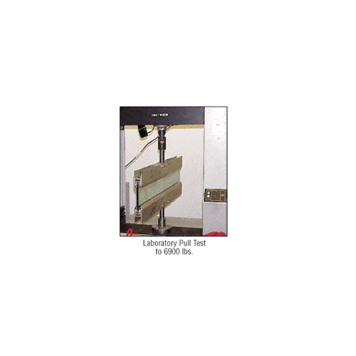 CRL DR4SBL12S Black Powder Coated 1/2" Glass 4" Square Door Rail Without Lock - 35-3/4" Length