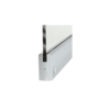 CRL DR4SDU12SL Black Bronze 1/2" Glass 4" Square Door Rail With Lock - 35-3/4" Length