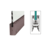 CRL DR4SDU12SL Black Bronze 1/2" Glass 4" Square Door Rail With Lock - 35-3/4" Length
