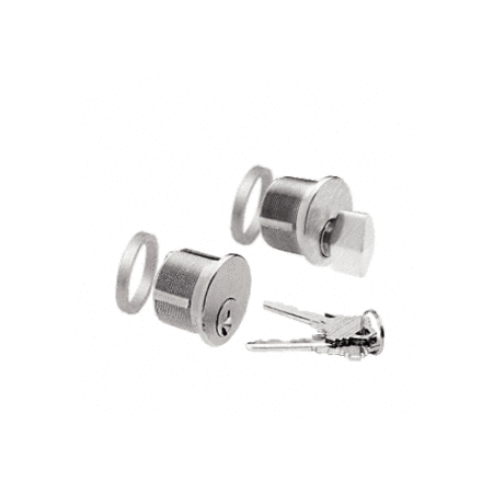 CRL DRA5060BS Brushed Stainless DRA Series Keyed Cylinder/Thumbturn Combo