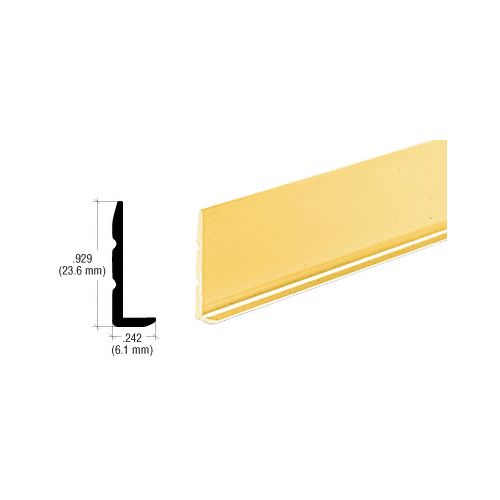 Brixwell DV101BGA-CCP48-XCP50 Brite Gold Anodized Aluminum 3/16" L-Bar Extrusion  48" Stock Length - pack of 50