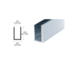 CRL DV750A Satin Anodized 1/2" Aluminum U-Channel 144" Stock Length
