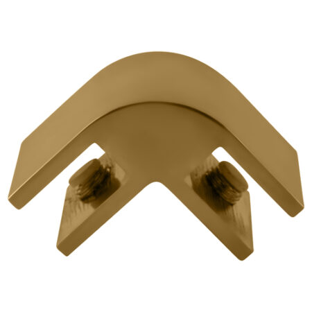 CRL E238GA Gold 2-Way 90 Degree Standard Connector for 3/8" Glass