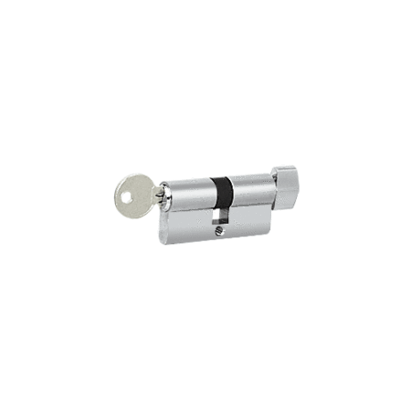 CRL EC3PSKA Polished Stainless Keyed Alike Cylinder Lock with Thumbturn