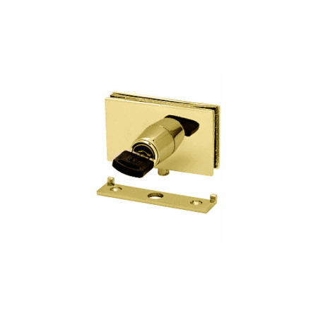 CRL EH100 Brass Square Plunger Lock with Strike - Randomly Keyed