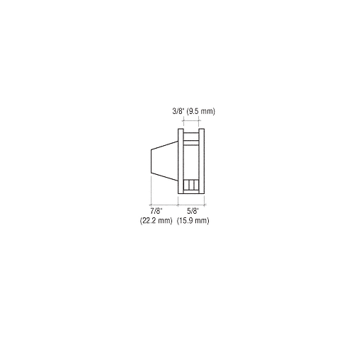 CRL EH102 Chrome Square Plunger Lock with Strike - Randomly Keyed