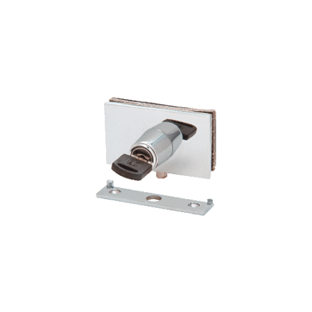 CRL EH102 Chrome Square Plunger Lock with Strike - Randomly Keyed