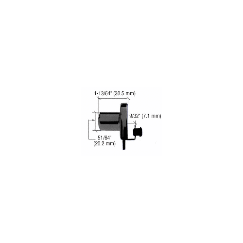 CRL EH210 Brass Single Glass Door Lock - Randomly Keyed