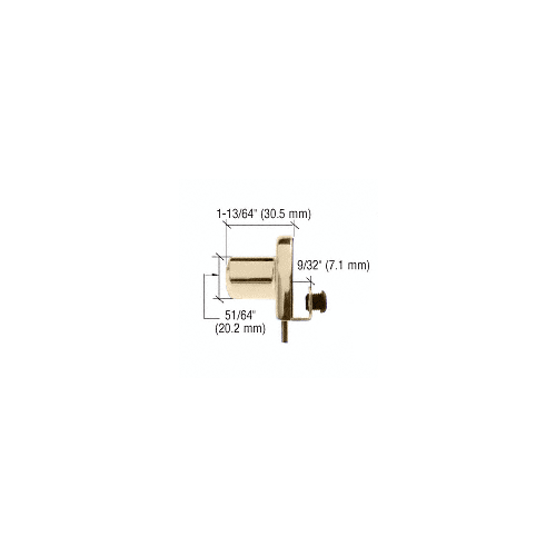 CRL EH210 Brass Single Glass Door Lock - Randomly Keyed