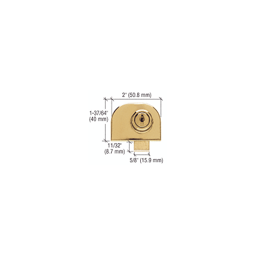 CRL EH212 Chrome Double Glass Door Lock - Randomly Keyed