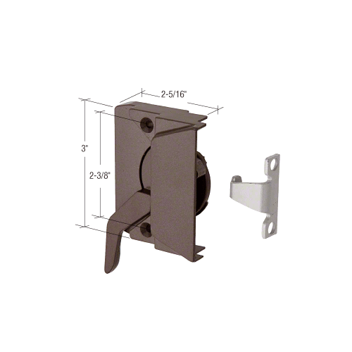 CRL EP23051 White Right Hand Casement Window Lock with 2-3/8" Screw Holes