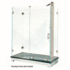 CRL ESS3BN Brushed Nickel Essence Series Basic Sliding Shower Door Kit with Squared Corner Rollers NO GLASS INCLUDED